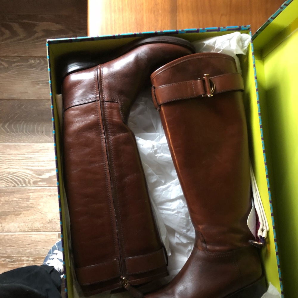 Tory Burch ridding boots. Excellent condition.